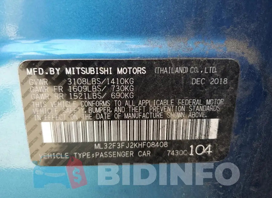 ML32F3FJ2KHF08408 Photo# 12