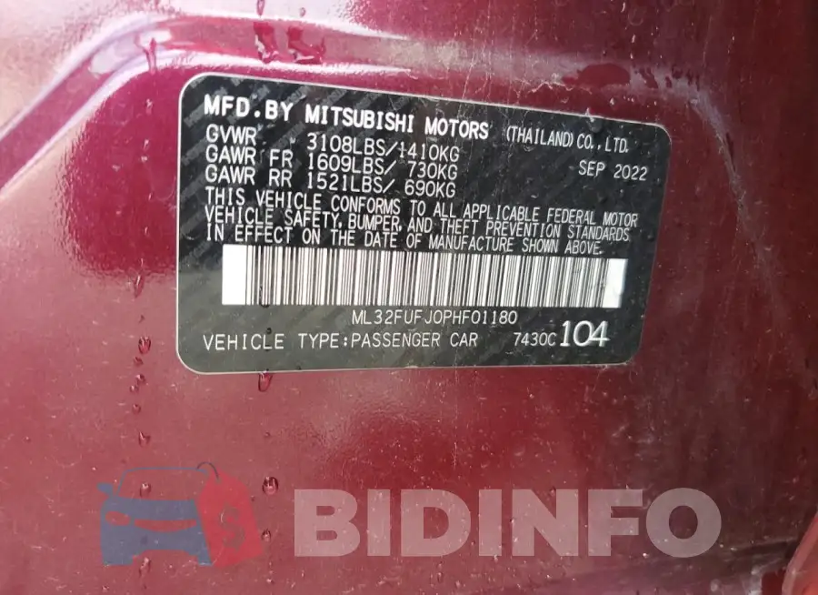 ML32FUFJ0PHF01180 Photo# 12