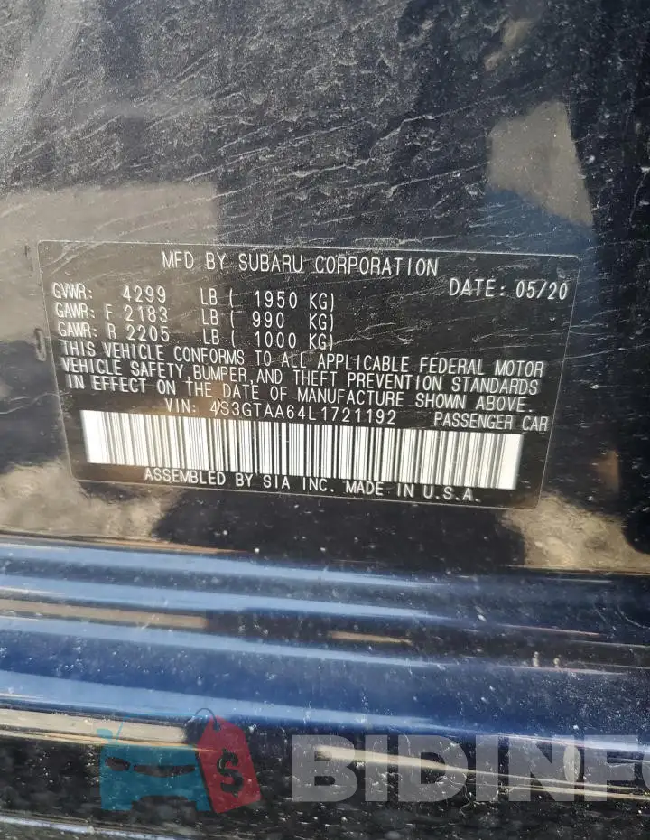 4S3GTAA64L1721192 Photo# 13