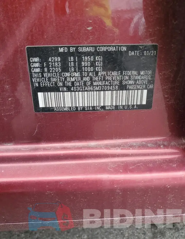 4S3GTAB65M3709458 Photo# 13
