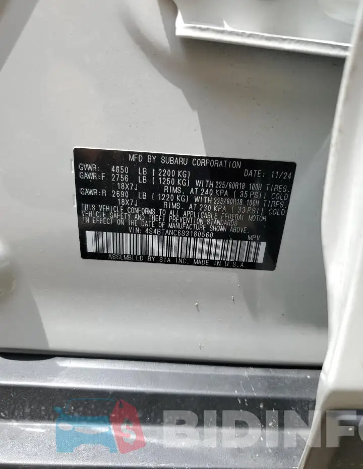 4S4BTANC6S3180560 Photo# 14