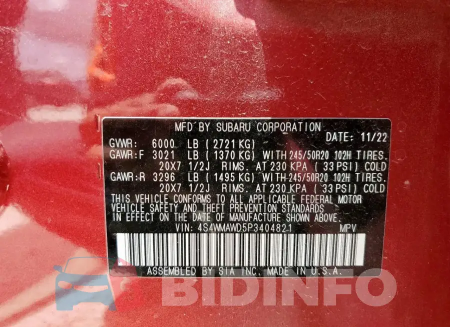 4S4WMAWD5P3404821 Photo# 13