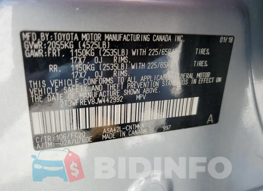2T3WFREV8JW442992 Photo# 13