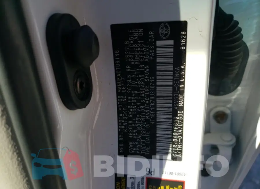 4T1BF1FK7HU810716 Photo# 12