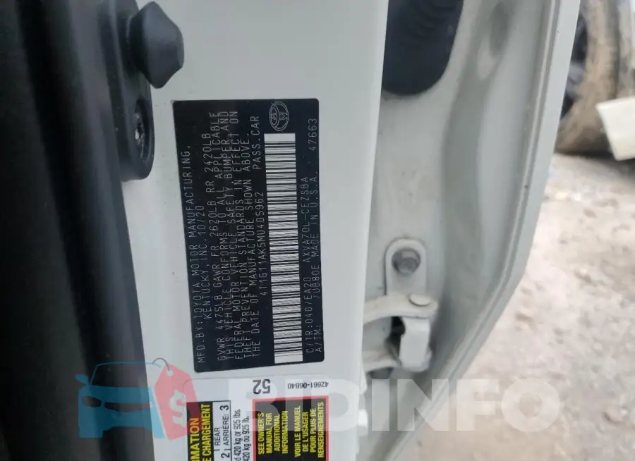 4T1G11AK5MU405962 Photo# 12