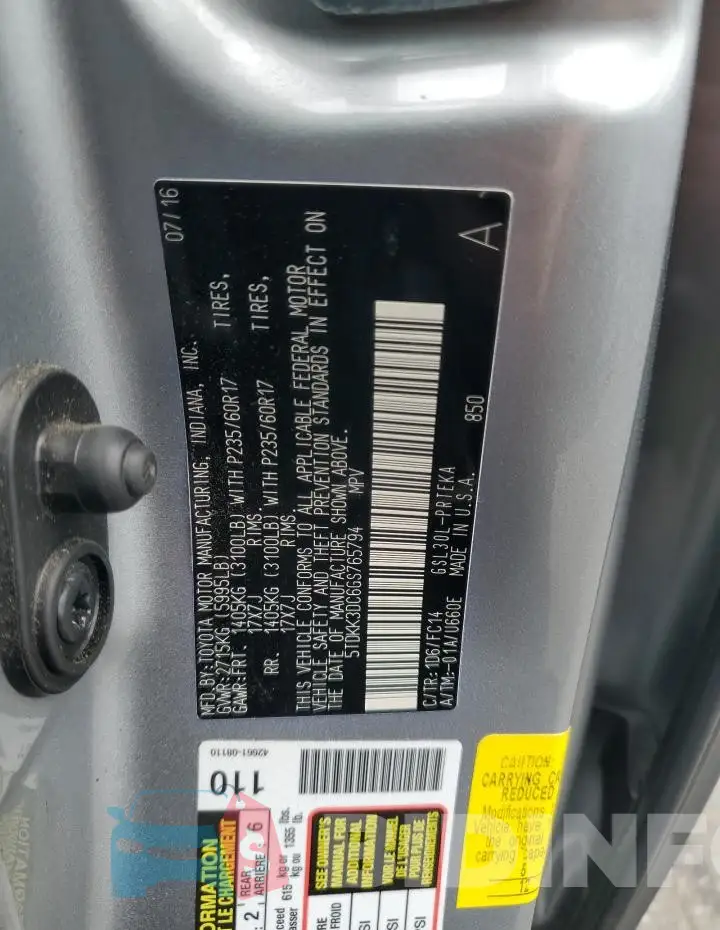5TDKK3DC6GS765794 Photo# 13