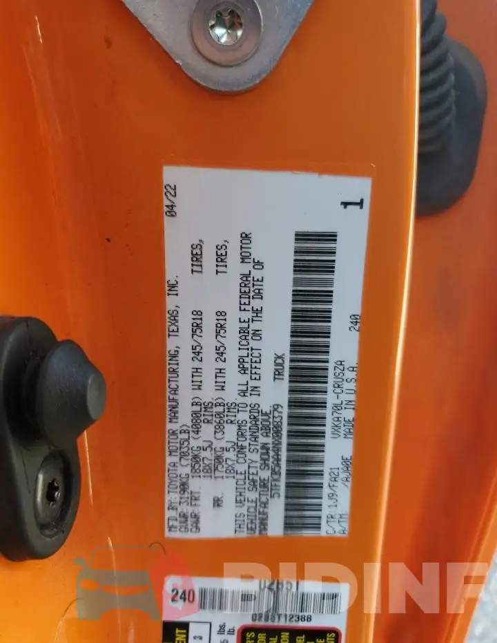 5TFKB5AA4NX008379 Photo# 12