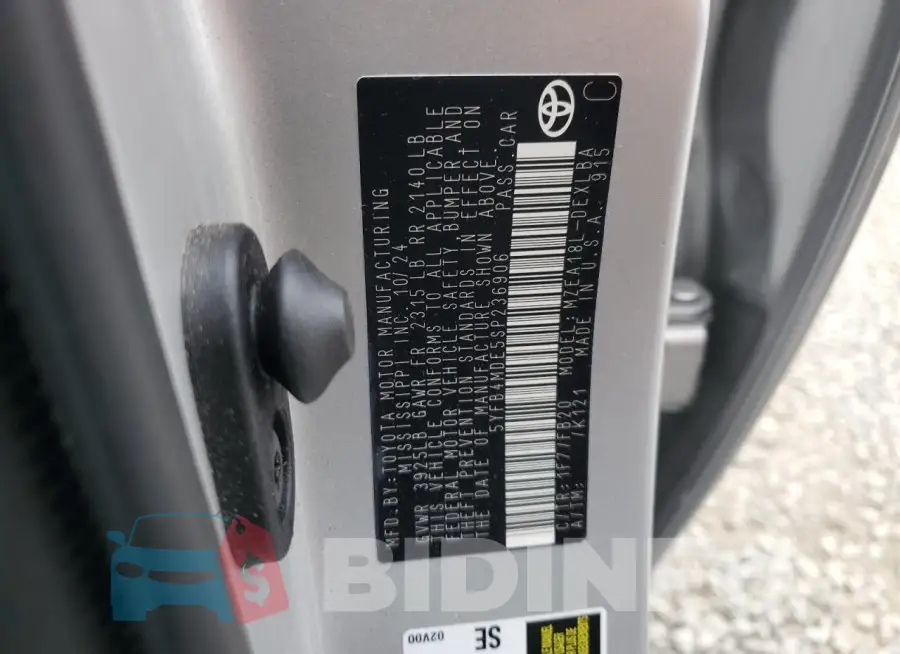 5YFB4MDE5SP236906 Photo# 12
