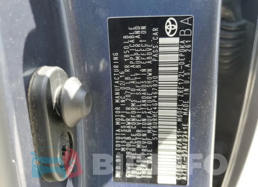 5YFBURHE4GP467830 Photo# 12