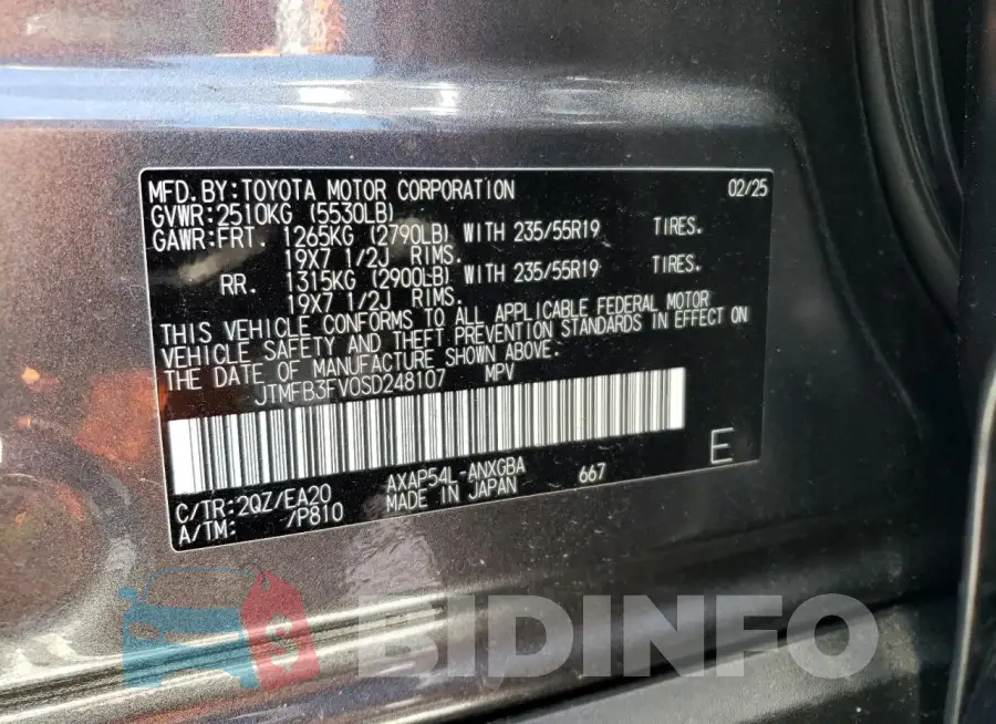 JTMFB3FV0SD248107 Photo# 13