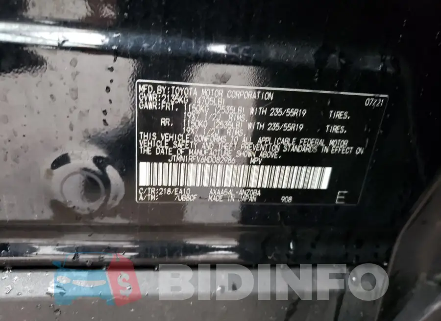 JTMN1RFV6MD082986 Photo# 13