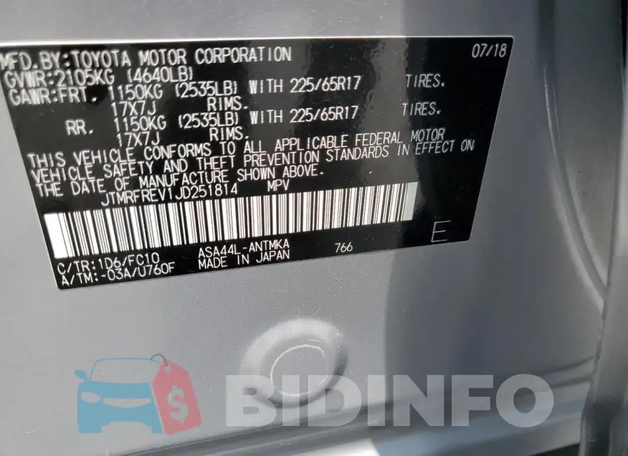 JTMRFREV1JD251814 Photo# 13