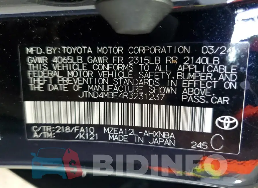 JTND4MBE4R3231237 Photo# 12