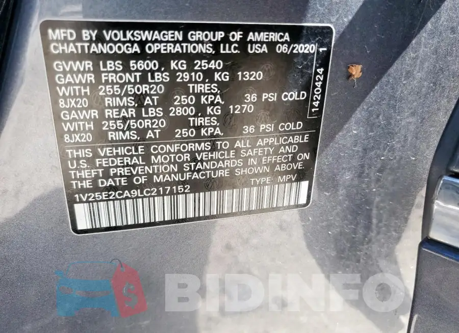1V25E2CA9LC217152 Photo# 13