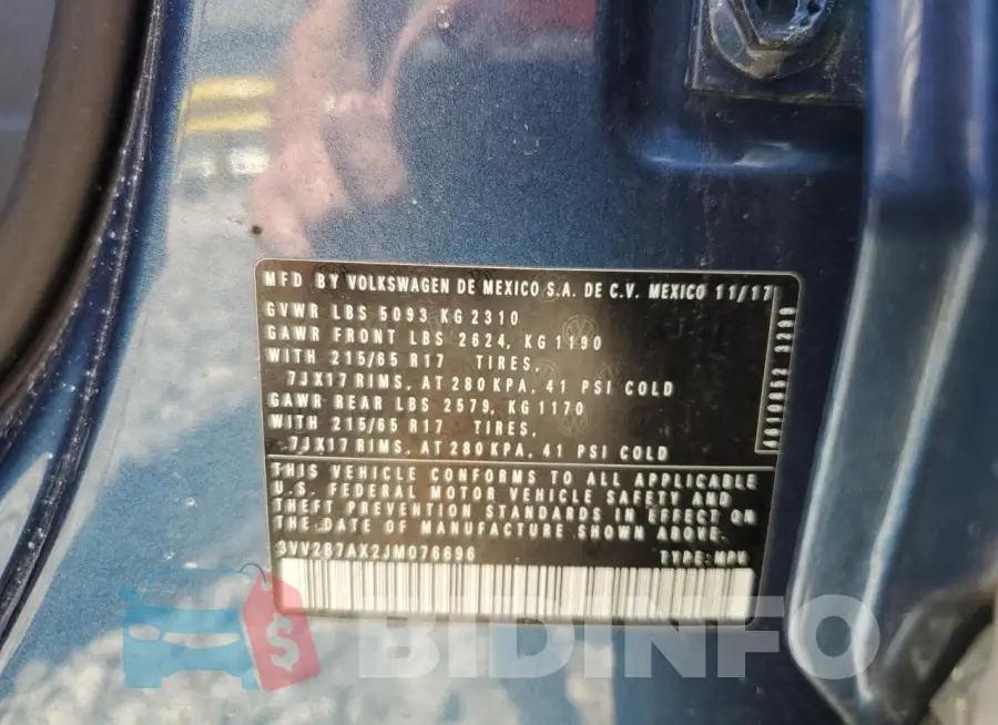 3VV2B7AX2JM076696 Photo# 13