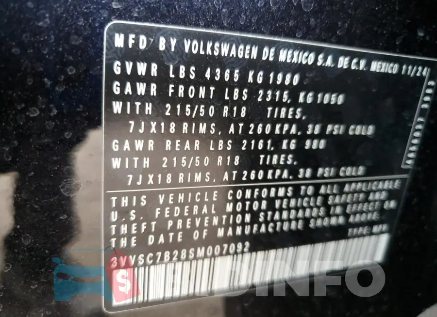 3VVSC7B28SM007092 Photo# 14