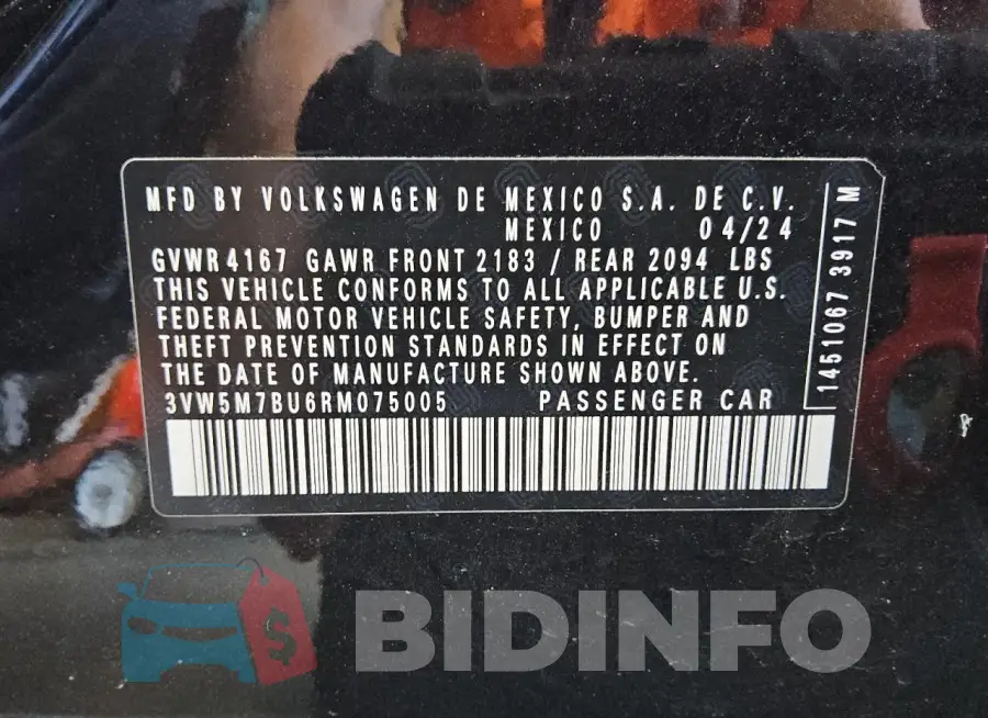 3VW5M7BU6RM075005 Photo# 13