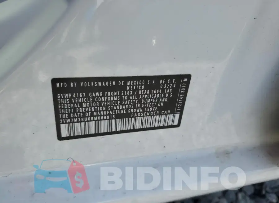 3VW7M7BU6RM066815 Photo# 12