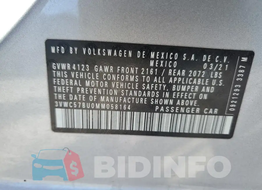 3VWC57BU0MM058164 Photo# 13