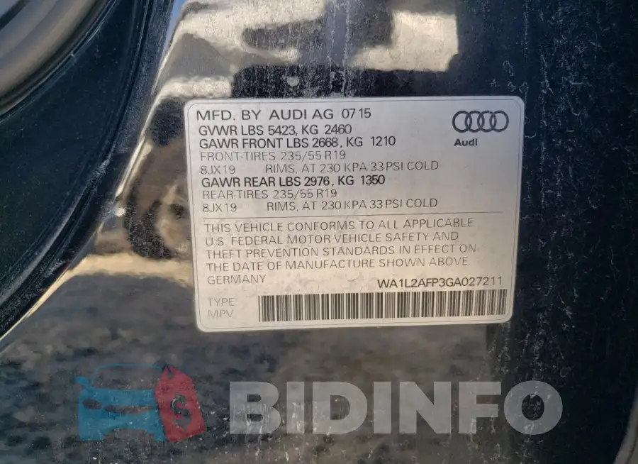 WA1L2AFP3GA027211 Photo# 13