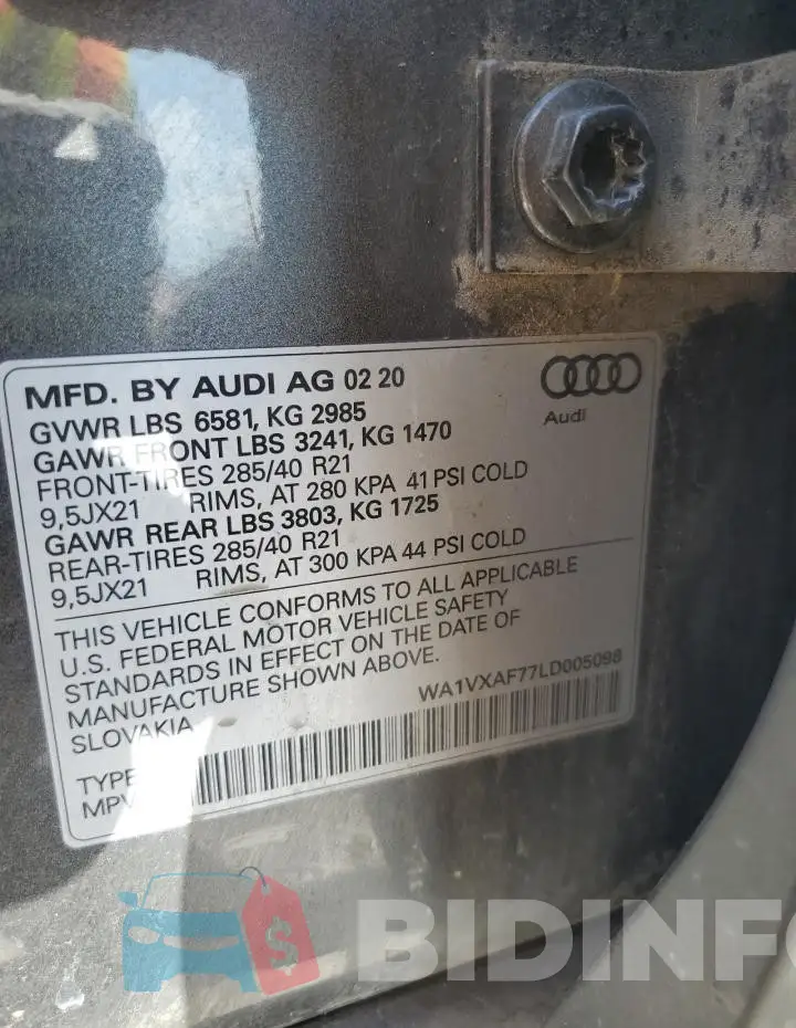 WA1VXAF77LD005098 Photo# 13