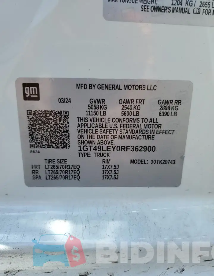 1GT49LEY0RF362900 Photo# 12