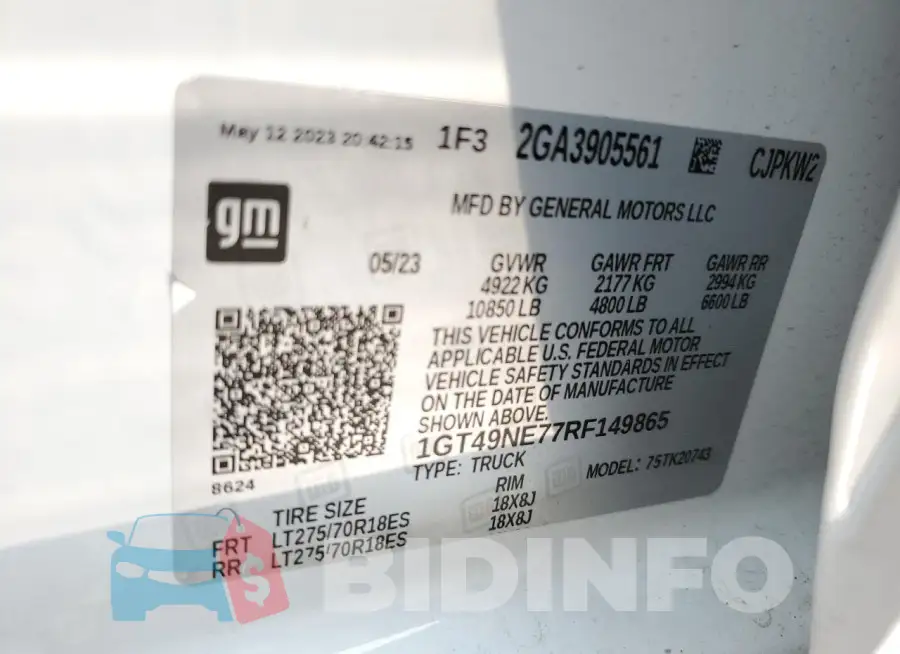 1GT49NE77RF149865 Photo# 13