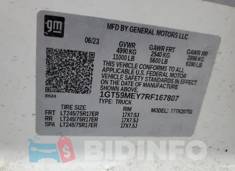 1GT59MEY7RF167807 Photo# 13