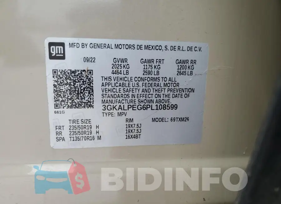 3GKALPEG6PL108599 Photo# 13