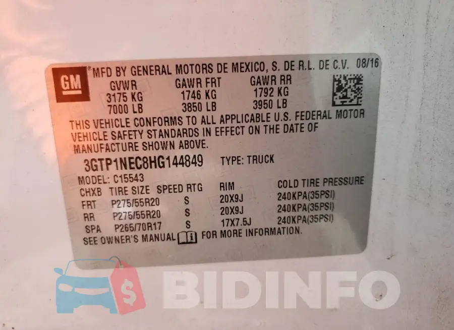 3GTP1NEC8HG144849 Photo# 12
