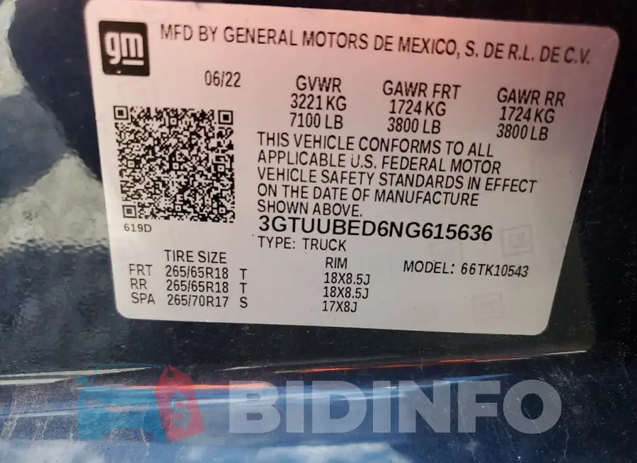 3GTUUBED6NG615636 Photo# 13
