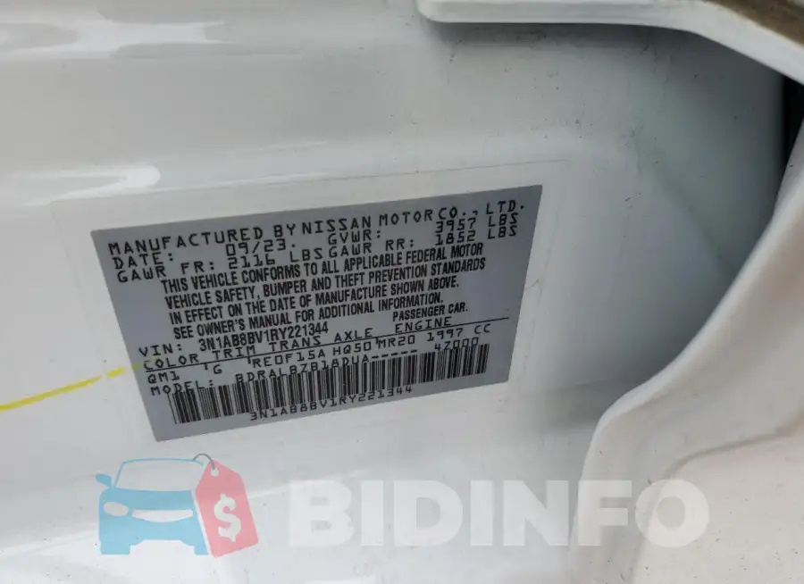 3N1AB8BV1RY221344 Photo# 12