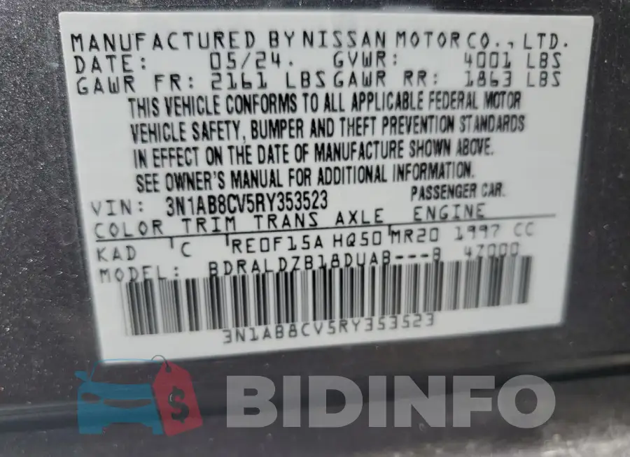 3N1AB8CV5RY353523 Photo# 12