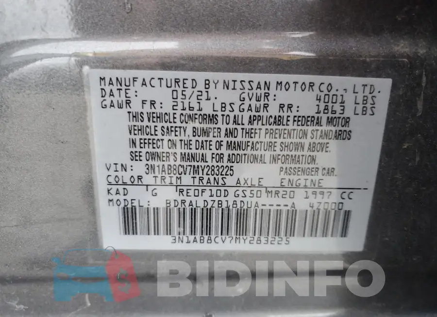 3N1AB8CV7MY283225 Photo# 12