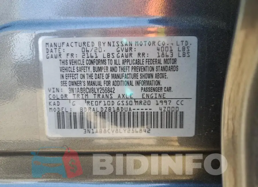 3N1AB8CV8LY256842 Photo# 12