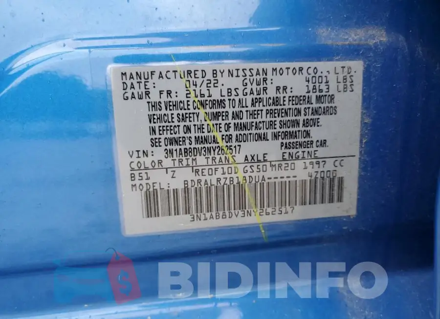 3N1AB8DV3NY262517 Photo# 12