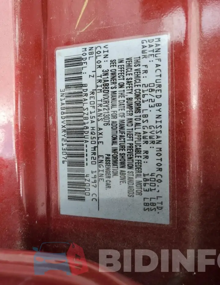 3N1AB8DVXRY213076 Photo# 12