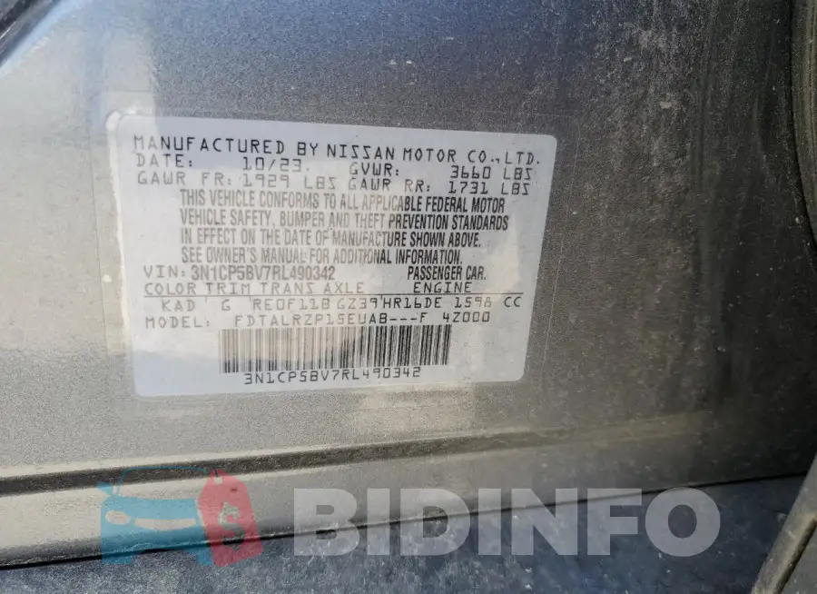 3N1CP5BV7RL490342 Photo# 12