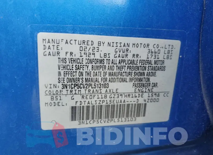 3N1CP5CV2PL513103 Photo# 13