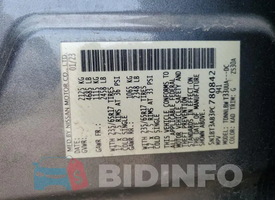 5N1BT3AB3PC780842 Photo# 13
