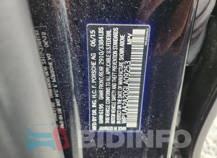 WP1AA2A20GLA09253 Photo# 14