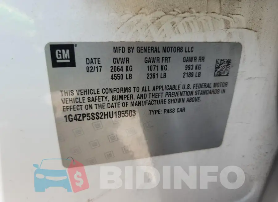1G4ZP5SS2HU195503 Photo# 13