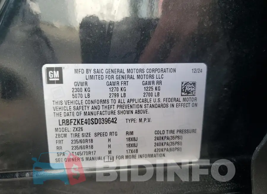 LRBFZKE40SD039642 Photo# 13