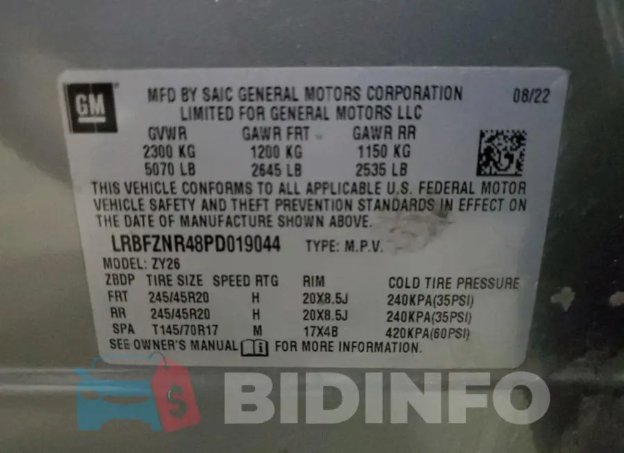 LRBFZNR48PD019044 Photo# 13