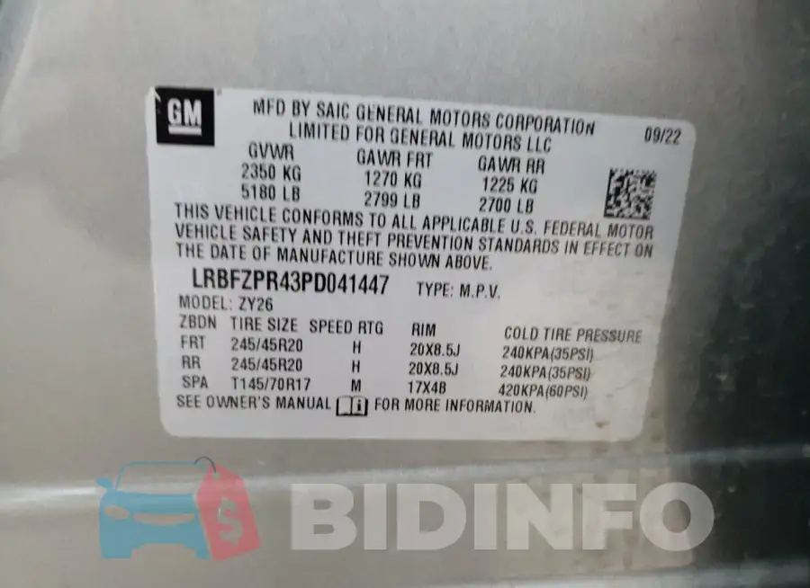 LRBFZPR43PD041447 Photo# 13