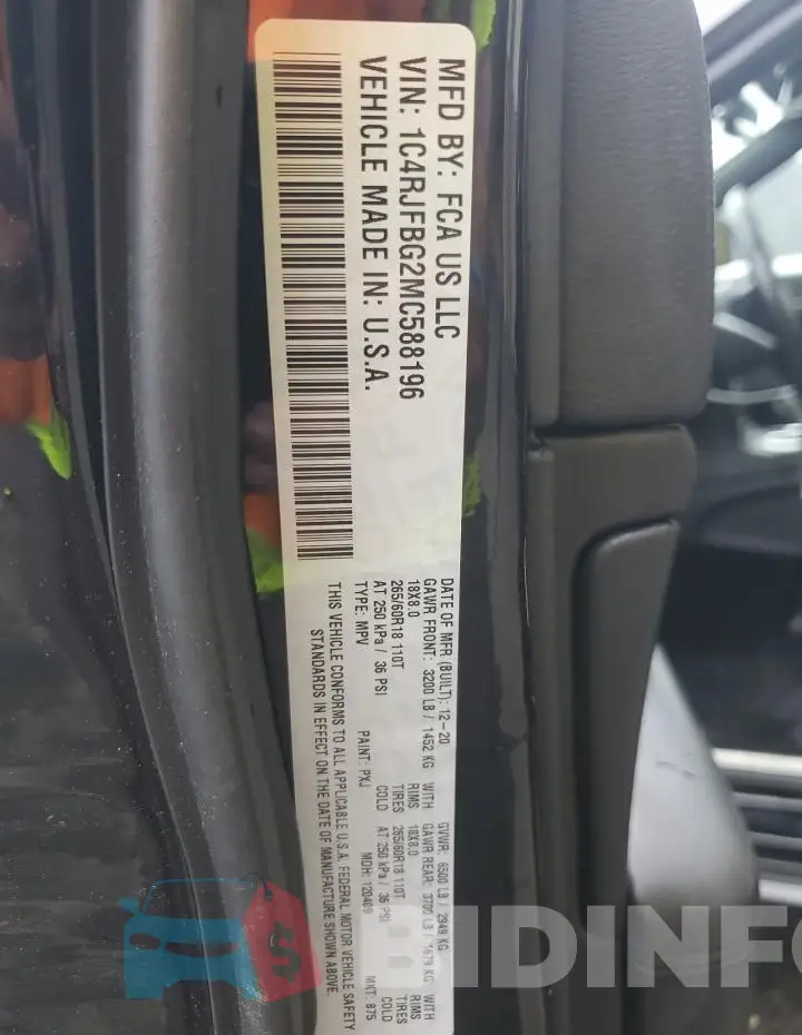 1C4RJFBG2MC588196 Photo# 13