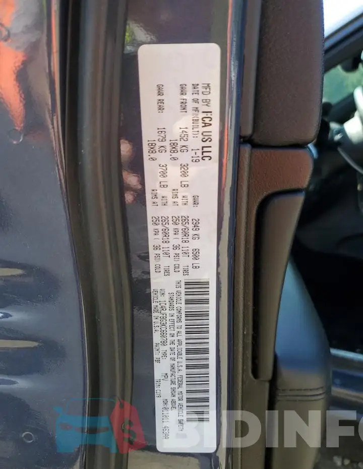 1C4RJFBG3KC660780 Photo# 14