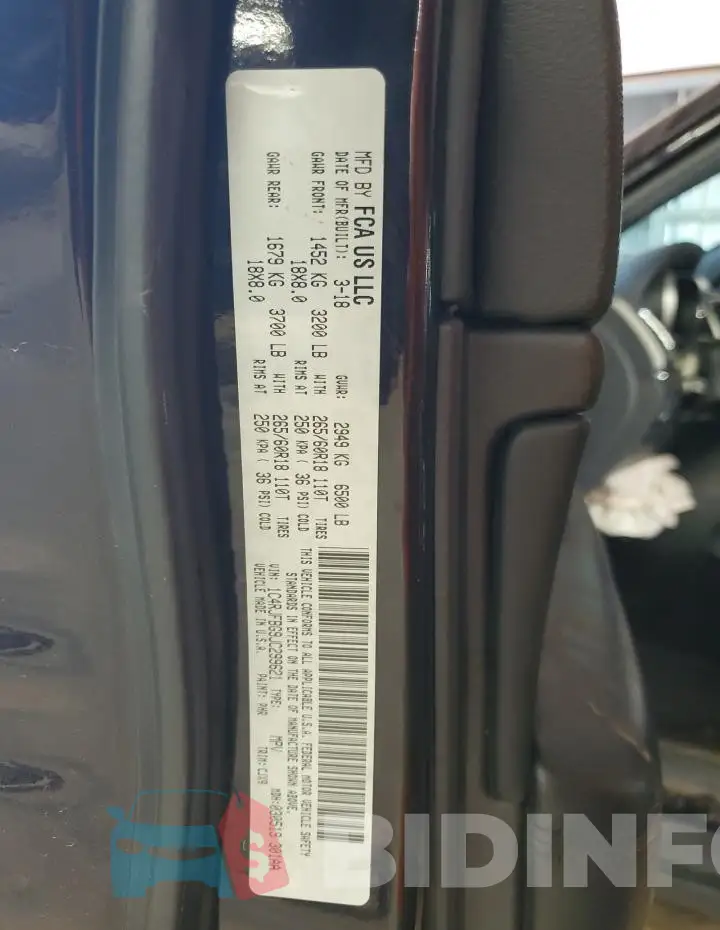 1C4RJFBG9JC299621 Photo# 13