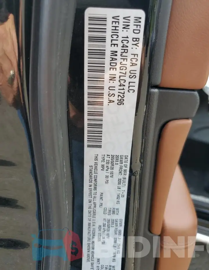 1C4RJFJG7LC417296 Photo# 13