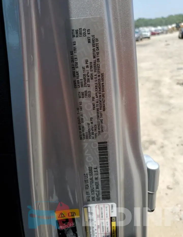 1C6HJTFG5NL168803 Photo# 13